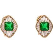 Faina Boucles d'oreilles or rose / vert