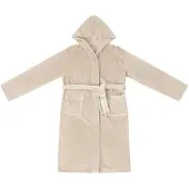 vidaXL Peignoir avec capuche Beige xxxl Flanelle