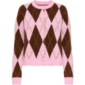 ONLY Cardigan 'ONLAnnika' marron / brun foncé / rose clair