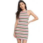 Roxy Back To Beautif Sleeveless Short Dress Rose L Femme
