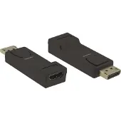 Kramer AD-DPM/HF/RING - Adaptateur vidéo - DisplayPort mâle vers HDMI femelle - prise en charge 1080p (HDMI, 2.10 cm), Adaptateur données + vidéo, Noir