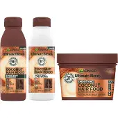 Garnier FRUCTIS Hair Food Huile de Coco 3-en-1 Masque Nourrissant pour Cheveux Frisés 390 ml