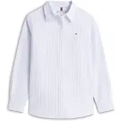 Tommy Hilfiger Chemisier bleu-gris / blanc