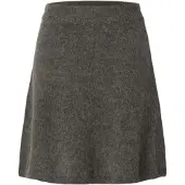 Selected Jupe En Maille Femme Gris L