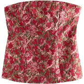 Next Haut vert / rose / rouge