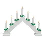 Idena 31837 Adventsleuchter LED Dekoleuchte weiß