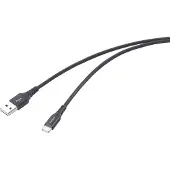 Renkforce Câble USB-A vers USB-C extrêmement flexible, 1 m (1 m, USB 2.0, 15 W)