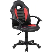 Rocada Chaise de jeu Basic rouge, Chaise gaming, Noir, Rouge