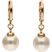 Faina Boucles d'oreilles or rose / blanc perle