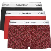 Calvin Klein Lv00nb4564 Trunk Boxers 3 Units Rouge,Noir S Homme