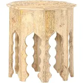vidaXL Table d'appoint Ø48 cm Bois de manguier massif