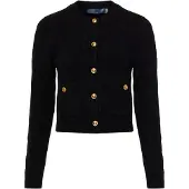 Ralph Lauren pour femme. 211978312001 Cardigan en laine noir (M), Casuel