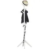 Homestyle4u Porte Manteau Blanc en bois 9 crochets