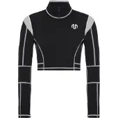 MOROTAI T-shirt fonctionnel 'Kansei Chrome' gris clair / noir