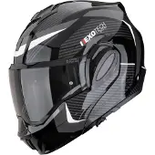 Scorpion EXO-TECH Evo Pro Acuti Casque Modulable Noir/Argenté L unisex