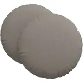 vidaXL Coussins De Siège 2 Pcs Taupe Ø80 X 29 Cm Tissu