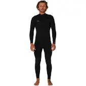 Ocean & Earth Double 3/2 Mm Long Sleeve Chest Zip Neoprene Suit Noir XS Homme