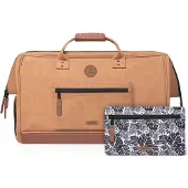 Cabaia sac de voyage pour ordinateur portable Adventurer Vegan Nubuck Duffle Bag Moscow marron clair