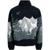 Jack & Jones Bear Mountain Teddy T25 Half Zip Sweatshirt Bleu 2XL Homme