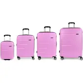 Gabol Future Plus Spinner Expandable 240l Trolley Bag 4 Units Rose
