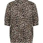 Soyaconcept Chemisier 'Banu' beige / brocart / noir