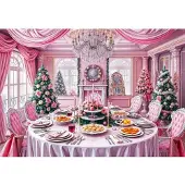 Bluebird Puzzle Christmas Feast in Pink - 1000 pièces