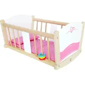 Hape Doll Cradle Rose
