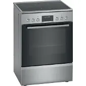 Bosch Cuisinière électrique indépendante acier inoxydable Série6 Bouton escamotable AutoPilot HKS79U250