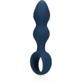 Loveline - plug anal à anneau - grande taille - bleu