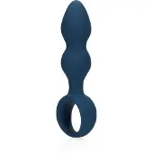 Loveline - gode ceinture anale avec anneau - taille moyenne - bleu