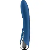 Satisfyer Spinning Vibe 1 - vibromasseur point G tête rotative - silicone bleu
