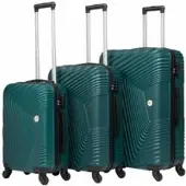 VERTICAL STUDIO "Fredrikstad" Valise Ensemble de 3 20" 24" 28" vert foncé