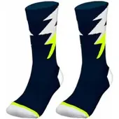 Zeus Thunder chaussettes longues spéciales entrainement marine jaune fluo