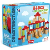Jeujura Cubes en bois colorés 82 pièces