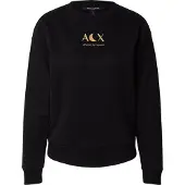 Armani Exchange pour femme. XW001846AF18853UC001 Sweat French terry noir (S), Casuel, Coton
