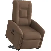 vidaXL Fauteuil relax avec releveur Marron Tissu