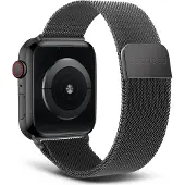 Decoded Milanaise Traction Strap 38/40/41mm Noir (20 mm, Acier inoxydable, Acier inoxydable), Sangles de montre, Noir