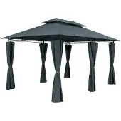 Casaria Tonnelle de jardin Topas anthracite 4x3m