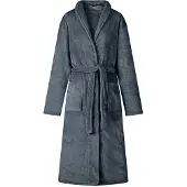 vidaXL Robe de bain sans capuche Bleu marine s Flanelle