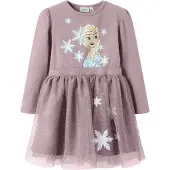 Name It Mini Robe 'NMFOsimi Frozen' beige / bleu clair / lavande / blanc