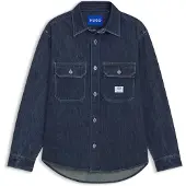 HUGO Ebolt 10276905 Long Sleeve Shirt Bleu S Homme