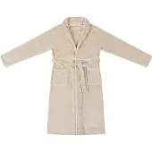 vidaXL Robe de bain sans capuche Beige l Flanelle