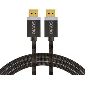 Savio Câble DisplayPort v1.4 CL-165 (M/M) 1 m Noir