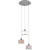 TRIO Suspension KAPRUN argent et nuances d'argent, 3xE14x28W, métal, dimensions : 150x29x29 cm, IP20,