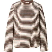 Pieces T-shirt 'PCSadie' chocolat / blanc