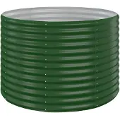 vidaXL Lit surélevé Acier revêtu par poudre 100x100x68 cm Vert