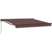 vidaXL Armature d'auvent marron 300 x 250 cm en polyester avec revêtement PU