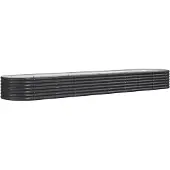 vidaXL Lit surélevé de jardin Acier galvanisé Anthracite