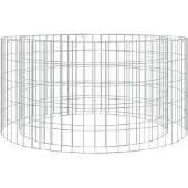 vidaXL Foyer en gabion Ø 100 cm Fer galvanisé