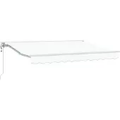 vidaXL Armature d'auvent blanche 350 x 200 cm en polyester avec revêtement PU